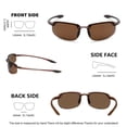 thumbnail image 4 of Gafas de Sol Polarizadas WISTON W8001 TR90 Sin Montura Marrón, 4 of 7