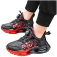 thumbnail image 6 of Boys Girls Sneakers Tennis Sports Walking Athletic Running Kid Shoes Non-Slip Lightweight Comfortable Breathable for Toddler/Little Kid/Big Kid,Red, 6 of 7