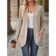 thumbnail image 2 of Women'S Long Cardigan, Autumn and Winter Long Sleeve Front Open Sweater with Pockets  M, 2 of 6