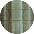 thumbnail image 1 of Ahgly Company Indoor Round Abstract Light Blue Modern Area Rugs, 7' Round, 1 of 4