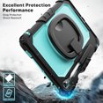 thumbnail image 5 of ELEHOLD Rugged Case for Samsung Galaxy Tab S11 2025,11-inch, Three-Layer Protection with Screen Protector Portable Folding Handle Grip 360° Rotating Kickstand Bracket Shockproof Cover,C, 5 of 8