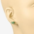 thumbnail image 6 of Fine Color Jewels Emerald Butterfly Stud Earrings 14K Gold Plated Birthday Gift for Women, 6 of 9