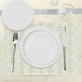 thumbnail image 3 of Ambesonne Victorian Place Mats Set of 4, Flowers Leaf Swirl, Standard Size, Pale Grey and Marigold, 3 of 6