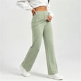 thumbnail image 6 of ClodeEU Women's High Waist Straight Leg Pants, Solid Color Casual Pant for Daily Streetwear ,Women's Plus XXXXXL, 6 of 7