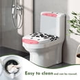 thumbnail image 4 of HELLHERO Stylish Polyester Toilet Lid Covers, Elastic Bottom, Universal Fits All Toilet Shapes, Stretchy Fabric, 4 of 6