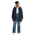 thumbnail image 2 of Jason Maxwell Women's and Women's Plus Puffer Coat with Faux Shearling Lined Hood, Sizes S-3X, 2 of 5