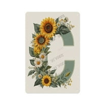 Farmhouse Monogram Letter C Tin Sign – Personalized Floral Metal Wall Art for Living Room, Entryway, Kitchen – Elegant Home Gift for Women or Friends 8x12 inch