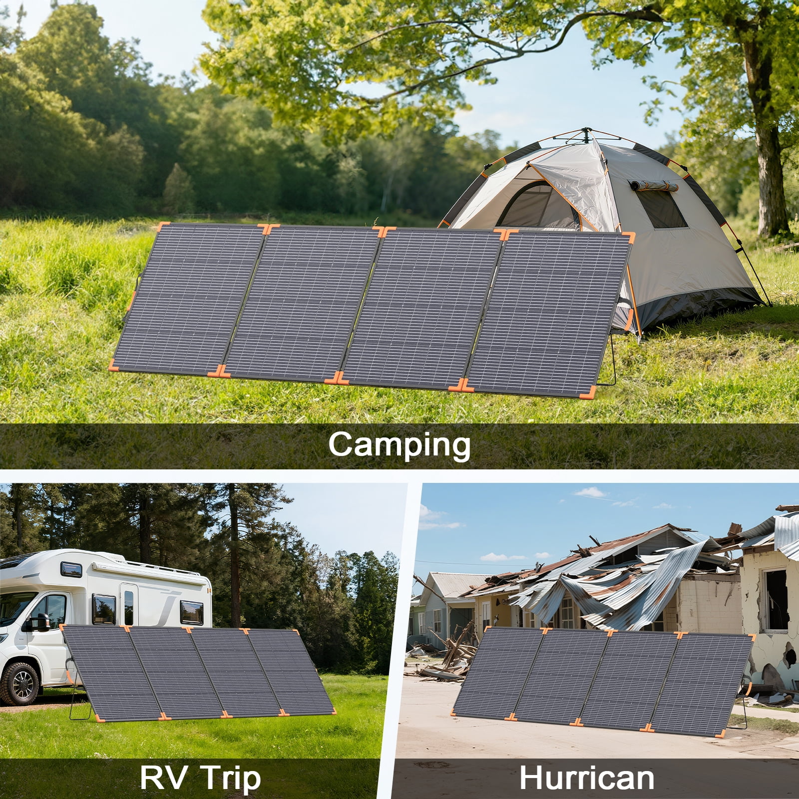 400w 33.6V 12A Solar Panel Bifacial IP68 Waterproof Plug and Play for Portable Power Stations