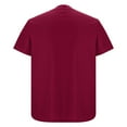 thumbnail image 4 of ZCFZJW Short Sleeve Polo Shirts for Men Big and Tall Regular Fit Stretch Casual Solid Color 1/4 Button up V Neck Golf Henley Shirts Tops for Men Red M, 4 of 5