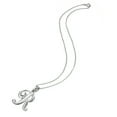 thumbnail image 2 of R Letter Initial Alphabet Name Personalized 925 Sterling Silver Pendant Necklace, 2 of 3