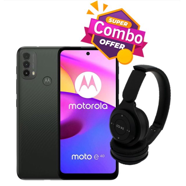 Motorola Moto E40 Dual sim 64gb 4ram Gris + Audifonos HEADPHONES P47-NEGRO Motorola motorola e40