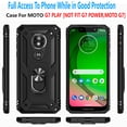thumbnail image 6 of Revvlry Phone Case,(T-Mobile) Moto G7 Play Case Case, With [Tempered Glass Screen Protector Included], STARSHOP Drop Protection Ring Kickstand Cover- Black, 6 of 7