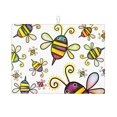 thumbnail image 1 of YFYANG Absorbent and Non-Slip Dish Drying Mat for Kitchen, Cartoon Bee Doodle Microfiber Large Drying Pad, 18 x 24 in, 1 of 9