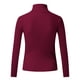 thumbnail image 3 of Gibobby Sueter Dama Suéter de punto de mujer Color sólido O Cuello de fondo Suéter de cuello Tops (Vino, M), 3 of 5
