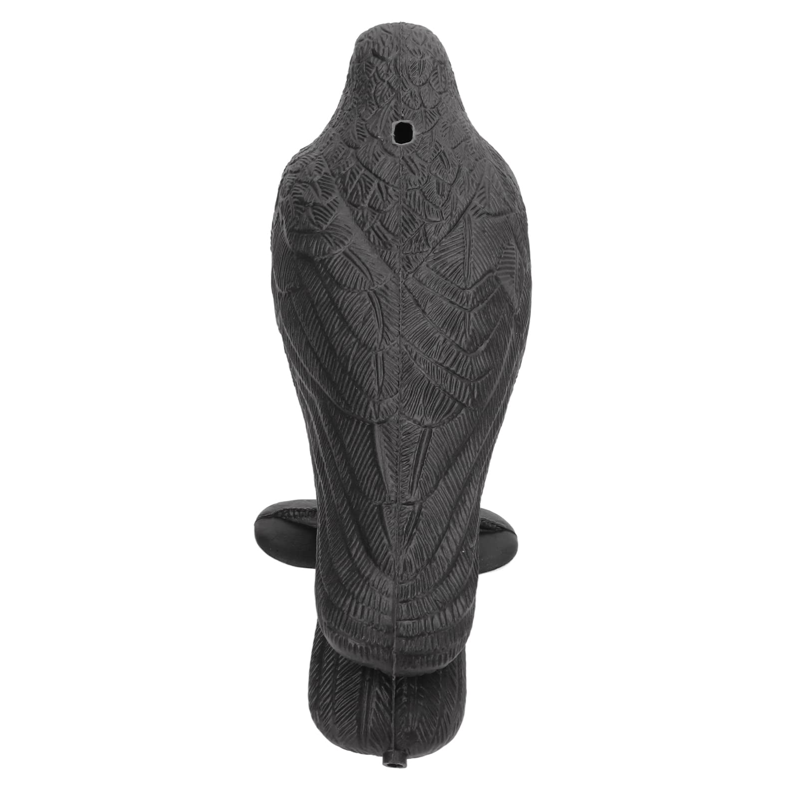 3Pcs Crow Decoys Full Body Plastic Crow Decoy for Hunting, Black Flocked Crow Decoy with Feet Holder for Decor Yard Garden Decoration