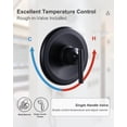 thumbnail image 3 of Wowow Single-Handle 7 -Spray Wall Mount Shower Faucet 1.8 GPM with Adjustable Head in Matte Black (Valve Included), 3 of 9