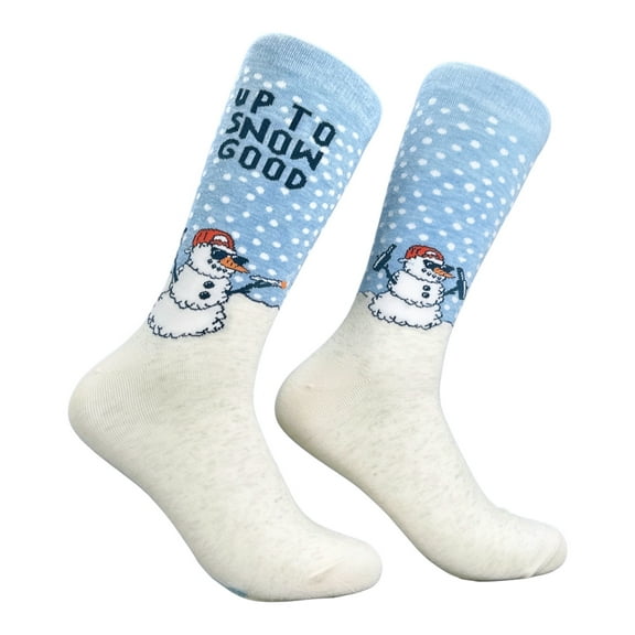 Up To Snow Good Socks Funny Sarcastic Christmas Graphic Novelty Footwear For Men