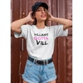 thumbnail image 2 of Villians Gotta Vill Cool Quote Design Women White T-Shirt, Female x-Large, 2 of 4