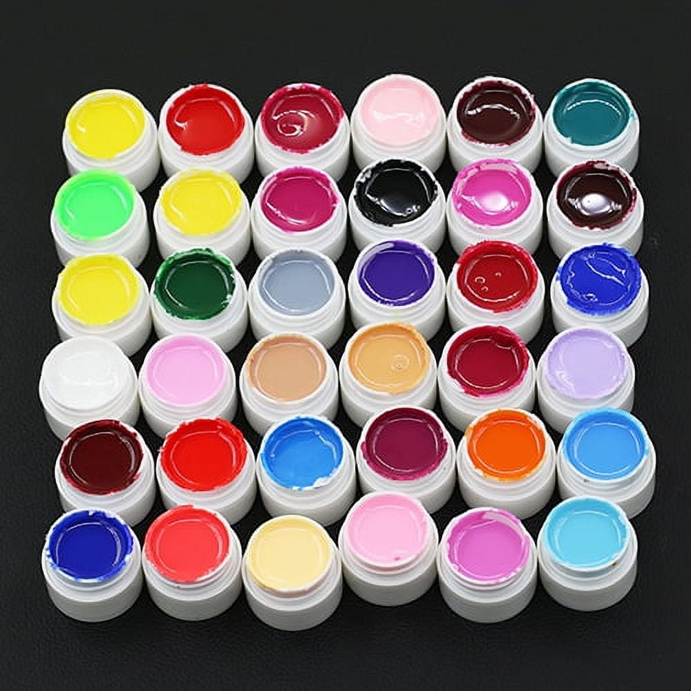 opvise 30/36 Pcs Mix Color Nail Art UV Gel Pure Professional Colorful Nail Gel UV Set