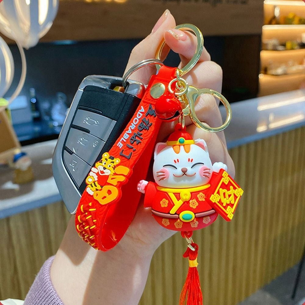 Cute Lucky Bag Pendent Maneki Neko Cartoon Design Lucky Cat