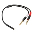thumbnail image 1 of Cable Divisor de Sonido ANGGREK De 3,5 Mm a Doble de 6,35 Mm Carcasa de Aleación de Aluminio de 13,8 Pulgadas, 1 of 8