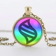 thumbnail image 2 of Pokemon Mega Stone Necklace Jewelry Glass Heart Round Pendant Charm Necklace Chain, 2 of 2
