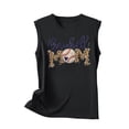 thumbnail image 4 of Savings Baseball Mom Crew Neck Tank Tops for Women Summer Sleeveless Shirts Casual Mother's Day Tunic Tees (L, Black), 4 of 4