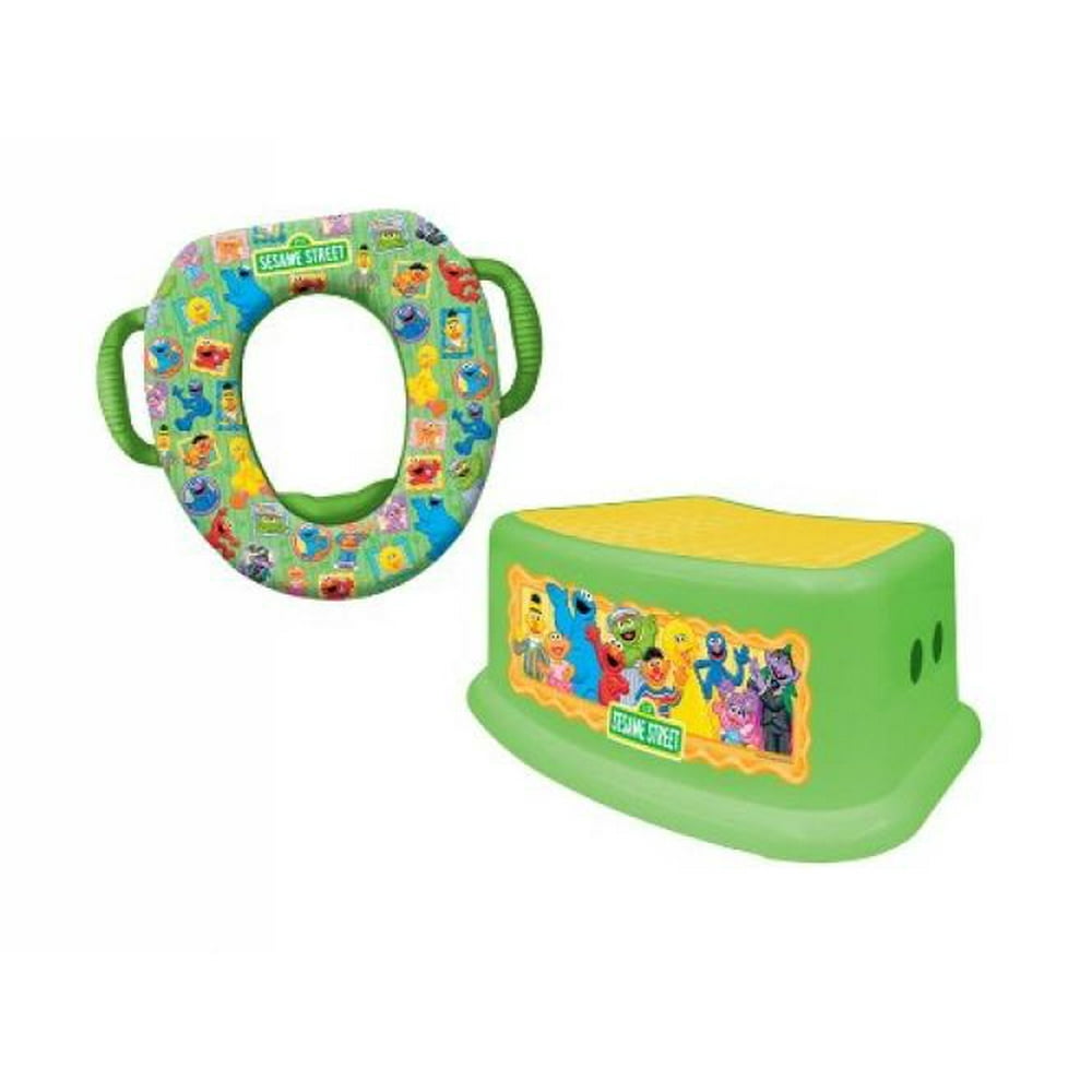 Sesame Street Potty and Step Stool Combo Set, Framed Friends Walmart