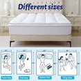thumbnail image 2 of Thick Mattress Topper Queen with Deep Pocket, Extra Pillow Top Mattress Pad, Breathable & Cooling Mattress Cover, Fits 8-21 Inch, Soft Support for Back Pain Relief, Mattress Protector (Queen, White), 2 of 9