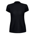 thumbnail image 3 of DuoJiaJ Women's Fashion Casual Thread Solid Color Inside T Shirt Top Women’s High-Neck Workout Tops Black, 3 of 3