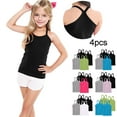 thumbnail image 7 of ZACPNCV 4 Pieces Girls Tank Top Sleeveless Racer Back Top Camisole Cami Undershirts Blue 2-3 Years, 7 of 7
