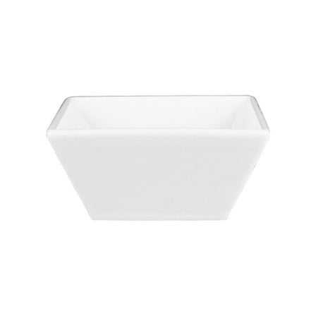 Porcelain Merid 4" x 4" x h:2" 7 oz. Square White Porcelain Bowl (Set of 4)