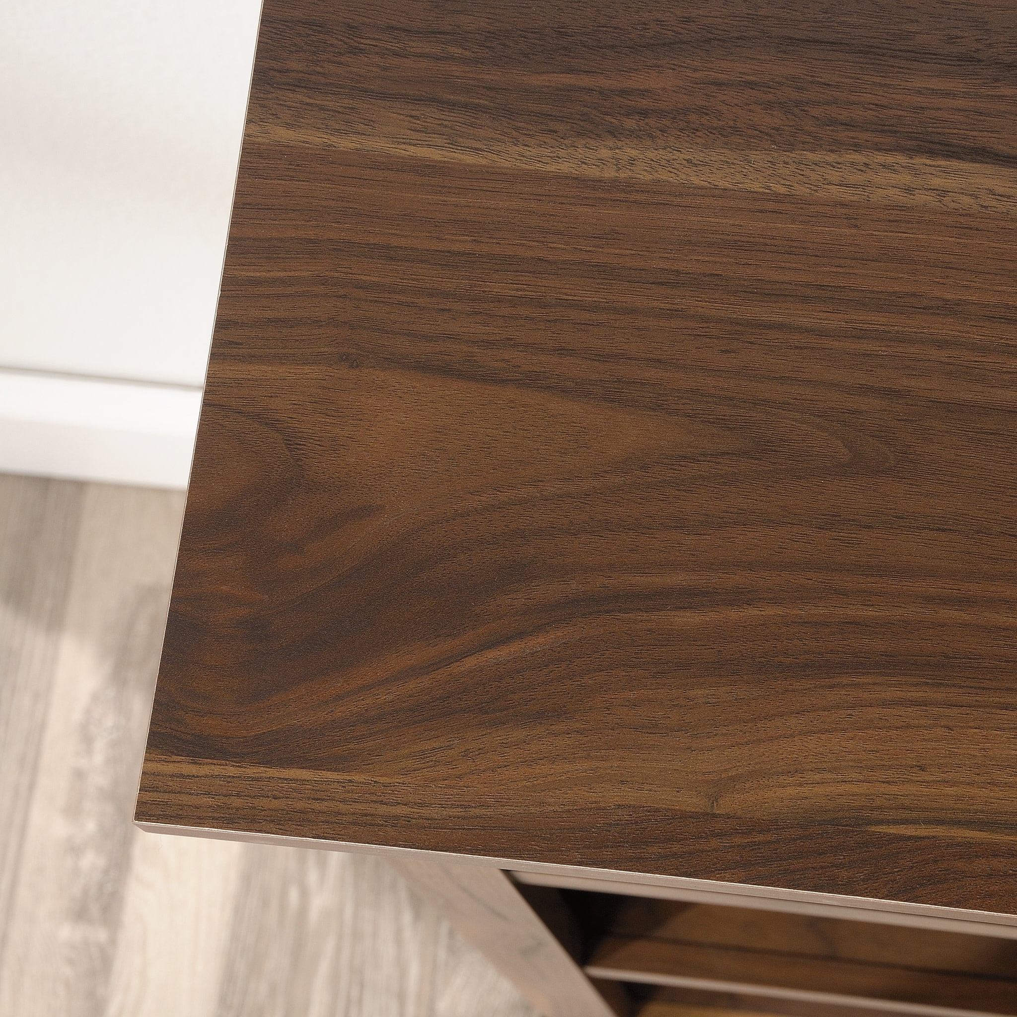 Sauder Engineered Wood 3-Shelf Bookcase in Grand Walnut Finish