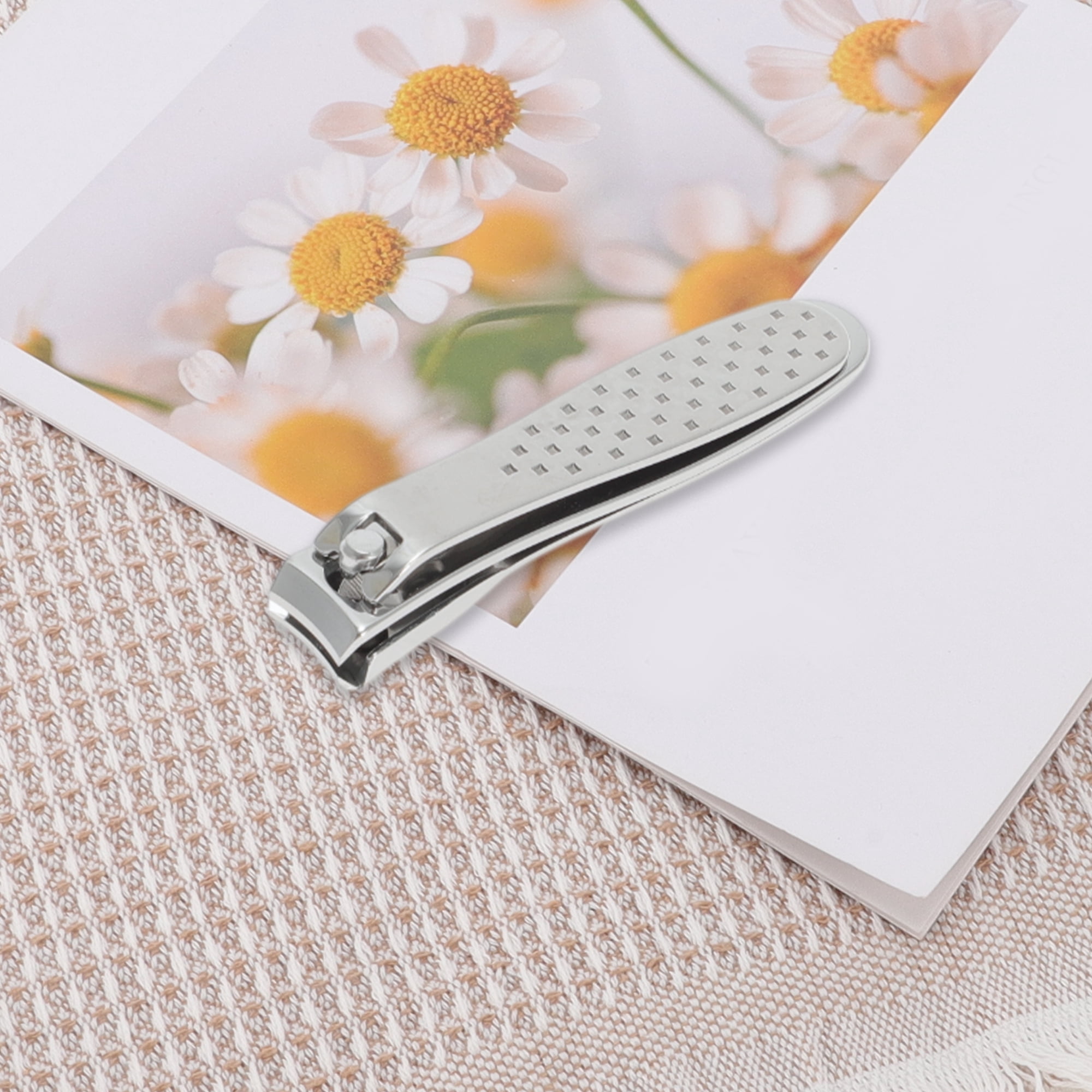 Unique Bargains Square Texture Nail Clippers Toenail Clippers 1 Pc Silver Tone 2.56"