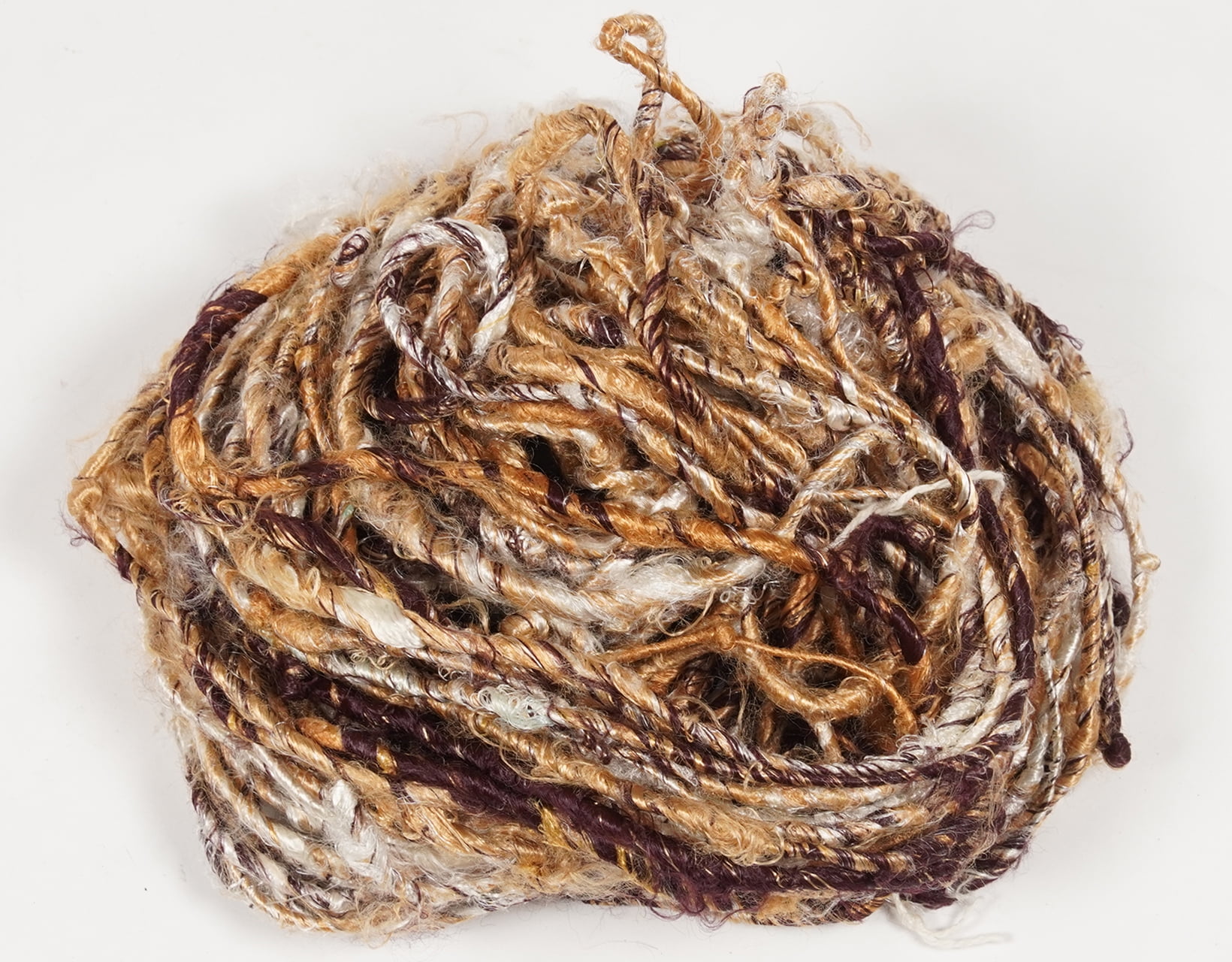 Vintageandyou 300g Recycled Banana Silk Yarn Skein - Pack of 3 | Natural Color Hand-Spun Viscose Banana Fiber Yarns for Knitting, Art Weaving & DIY Crafts - Soft Textured Yarn (Natural)