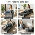 thumbnail image 4 of Sofá cama plegable MAXYOYO convertible de espuma de alta densidad 160 x 80 x 40 cm, 4 of 8