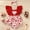 Red, variant on ZEHJUHAN Baby Girl's Cute Romper Heart & Bow Print Onesie with Ruffle Trim Jumpsuit Spring Summer Clothes Red,0-3M