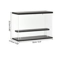 thumbnail image 4 of Uxcell Clear Acrylic Display Case with LED Light 1 Tier Dustproof Display Boxes for Collectibles Black, 4 of 7
