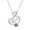 Red, variant on Nmdmisc Heart Letter Necklace Mother's Day Gift from Daughter Son I love You Mom Necklace Dainty Heart Pendant with Birthstone Gift for Women