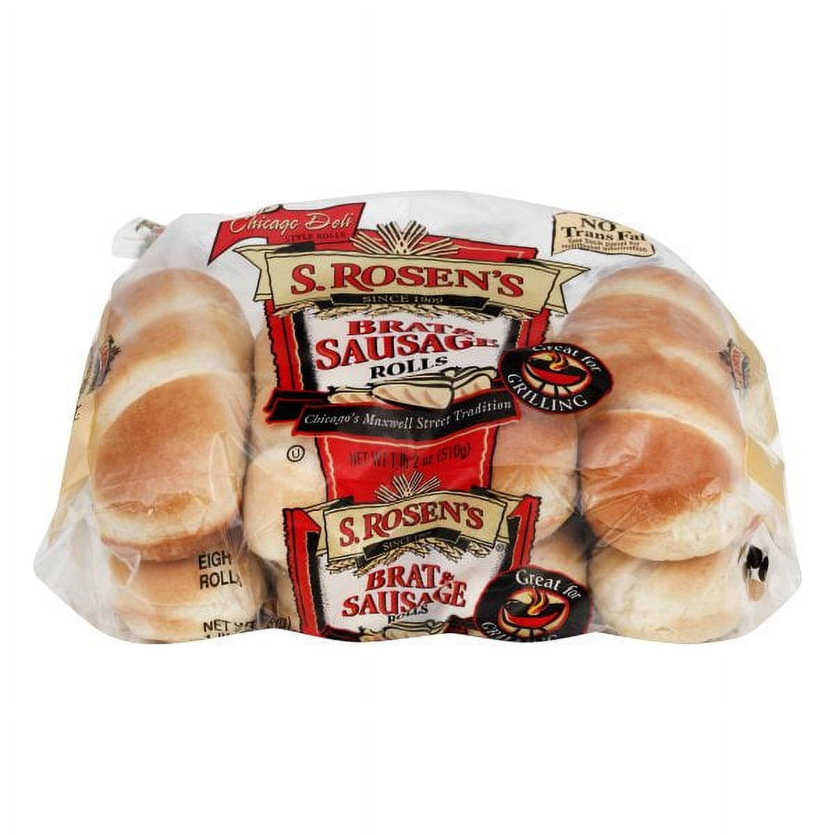 S. Rosen's Brat & Sausage Rolls 8 Count Package, 18 oz