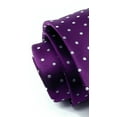 thumbnail image 3 of Scott Allan Mens Purple Dot Tie for Men | Standard Size Necktie 3.3" at Tip | Purple Wedding Ties for Groom, 3 of 5