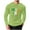 #0055-Green, variant on Betivan Men's Waffle Knit T-shirt St. Patrick's Day Printed Long Sleeve Crew Neck Top Loose Elastic Fitness for Home Gym Training Holiday Party