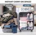 thumbnail image 3 of No‑Pump Vacuum Storage Bags, Space Saver Bags Large Cube Vacuum Seal Bags, Press & seal, No Pump Needed, for Jumbo Clothes Bedding,Comforters,Off‑Season Gear-5 PC, 3 of 8