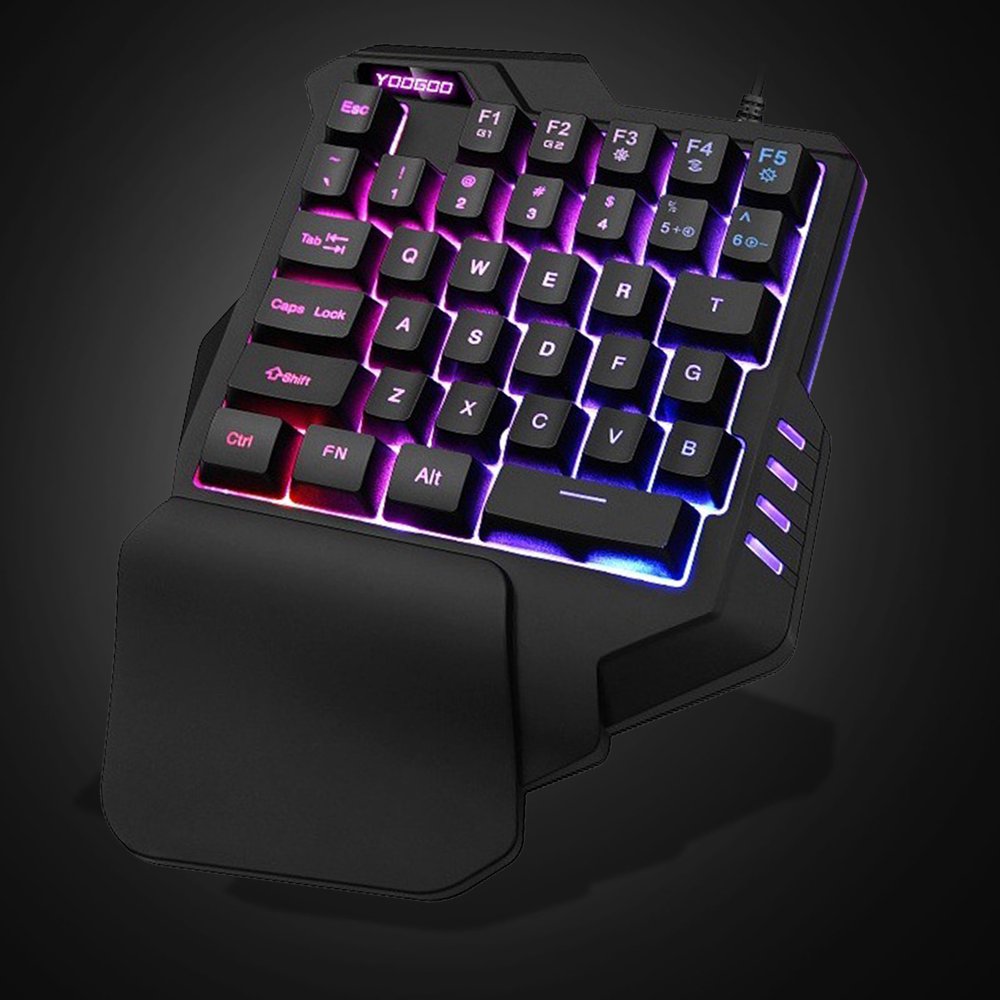 One Handed Keyboard, TSV OneHanded Mechanical Gaming Keyboard RGB LED