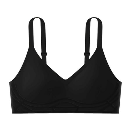 Siilsaa Women s Blissful Benefits Underarm-Smoothing with Seamless Stretch Wireless Lightly Lined Comfort Bra Rm3911w Black L
