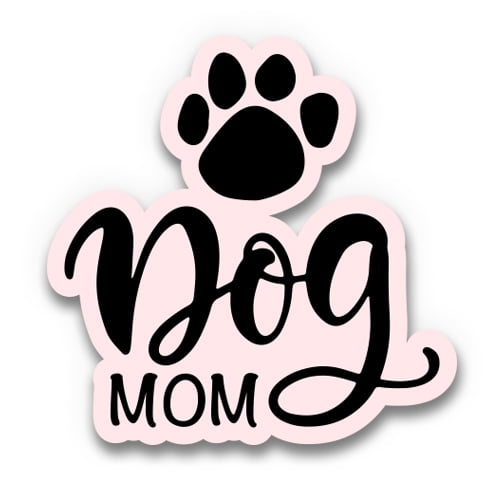 Dog Mom 3" Vinyl Sticker For Car Laptop IPad Phone Helmet Hard Hat