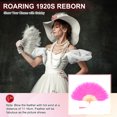 thumbnail image 4 of Uxcell Vintage Marabou Feather Fan, Flapper Hand Fan Folding Handheld Fan for Costume Party Dancing Wedding Show Tea Decoration Light Pink, 4 of 6