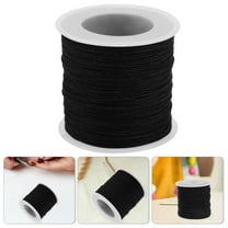KAKOWELY Beading Cord Nylon Cord Black 1 Roll 0.31in