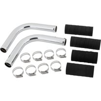 Speedway Motors Chrome Flathead Radiator Hose Dress-Up Kit, 1949-53 Ford/Mercury V8, Stainless Steel or Chrome Tubes, Strong Rubber Connectors, Stainless Clamps