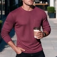 thumbnail image 4 of Jovrlynd Mens Sweater Crewneck Ribbed Knit Long Sleeve Shirts with Pockets Casual Soft Plus Size Pullover Sweaters for Big & Tall, S-3XL, 4 of 9